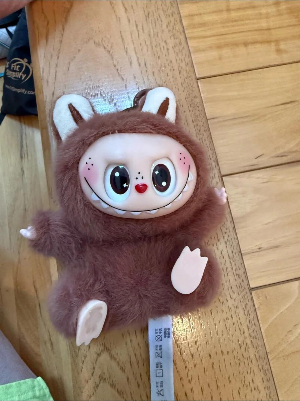 Plush Brown Pop Mart the Monsters Labubu Sitting Down Toy